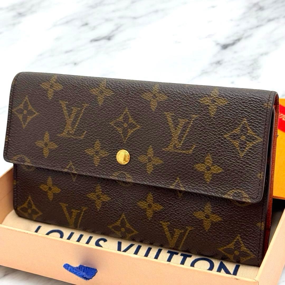 【極美品】ルイヴィトン　モノグラム　インターナショナル　長財布　折り財布