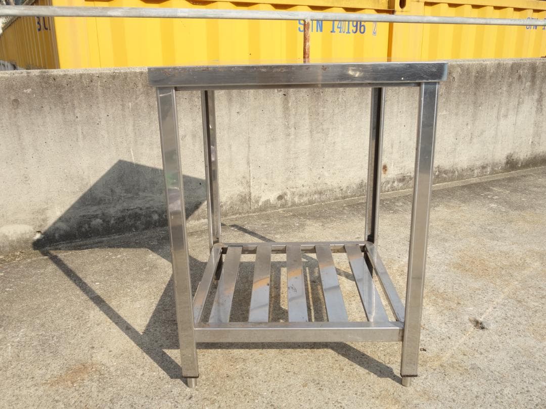 【中古】M▽業務用 厨房 作業台 棚 ステンレス (Fe1835)