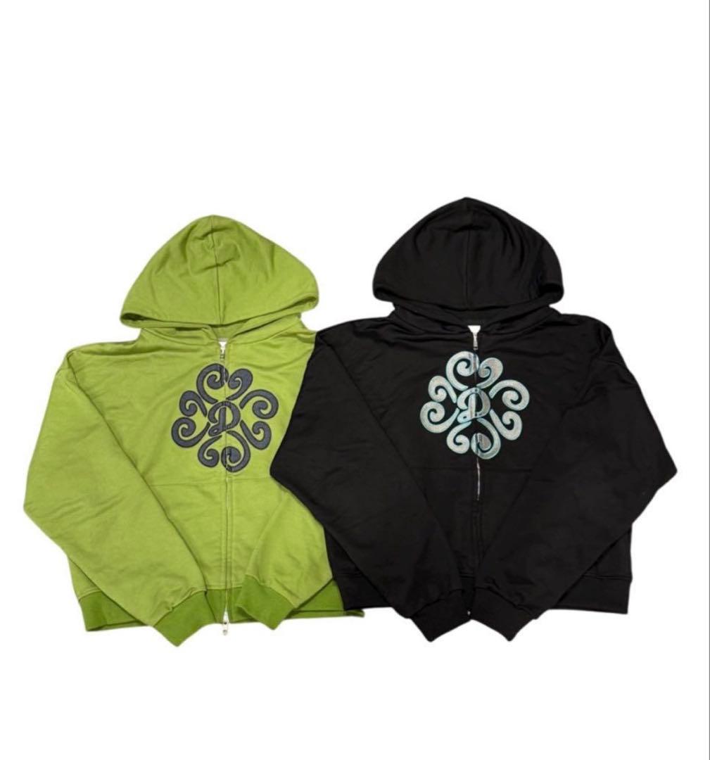 Deaile Zip Hoodie 即完アイテム グリーン M