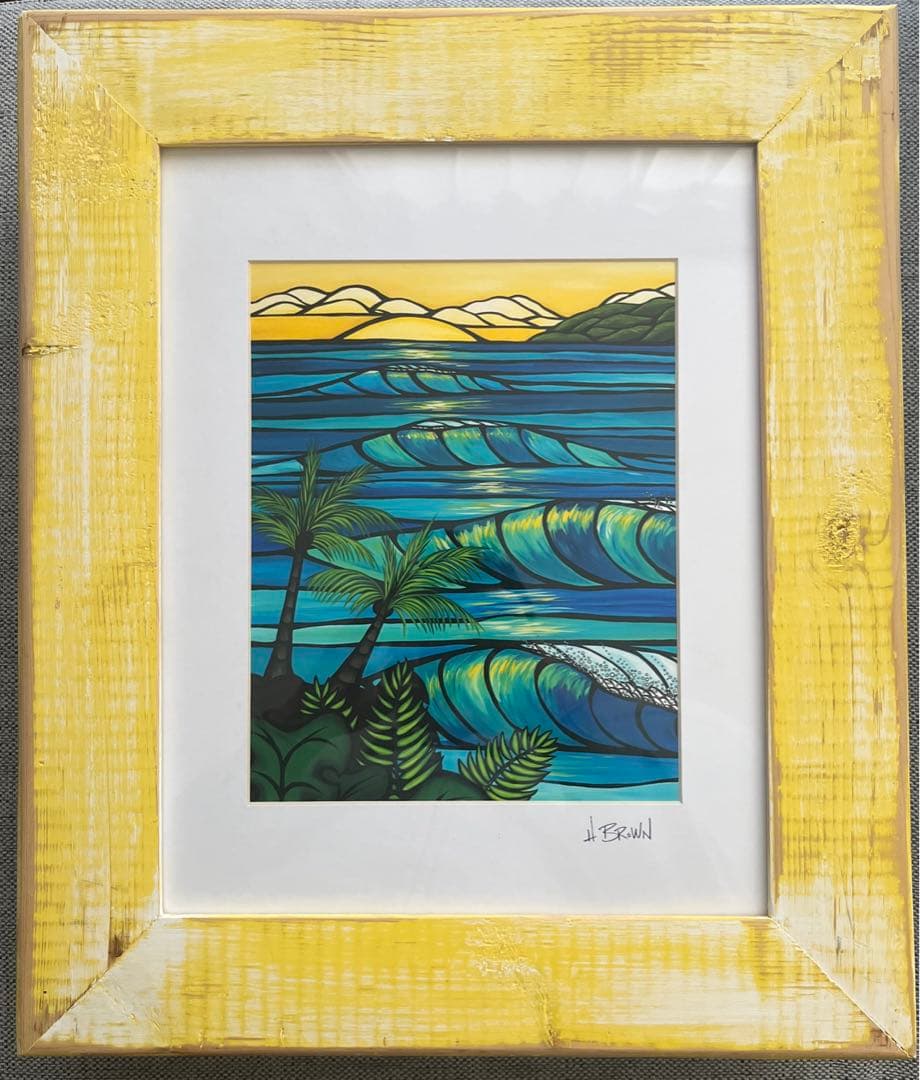 【極美品①】ヘザーブラウン Heather Brown 正規フレーム 絵 ハワイ