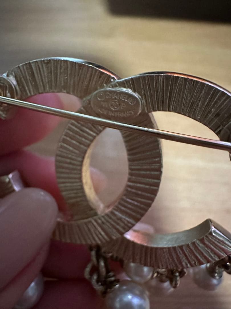 CHANEL CCロゴ パール付きブローチ　正規品