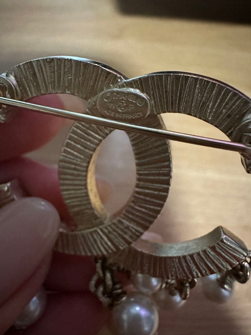 CHANEL CCロゴ パール付きブローチ　正規品