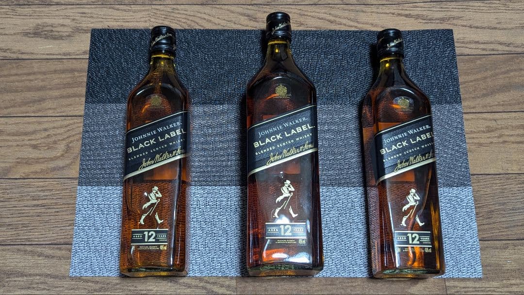 ジョニー・ウォーカー ブラックラベル 12年 3本セット　新品未開封