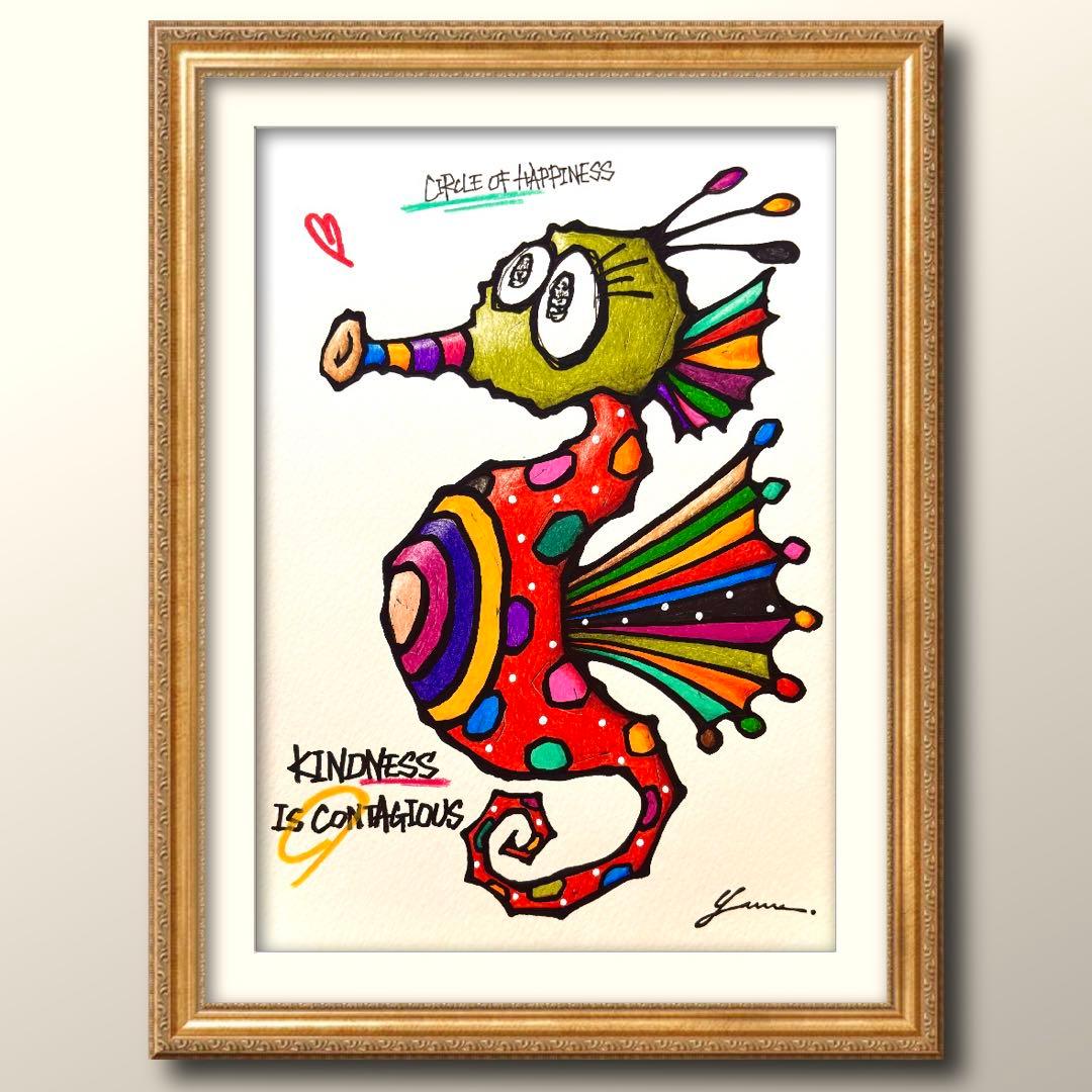 c*i様 「 語り継がれる優しさ 」｜絵画 原画 抽象画 絵 動物画 ドローイン