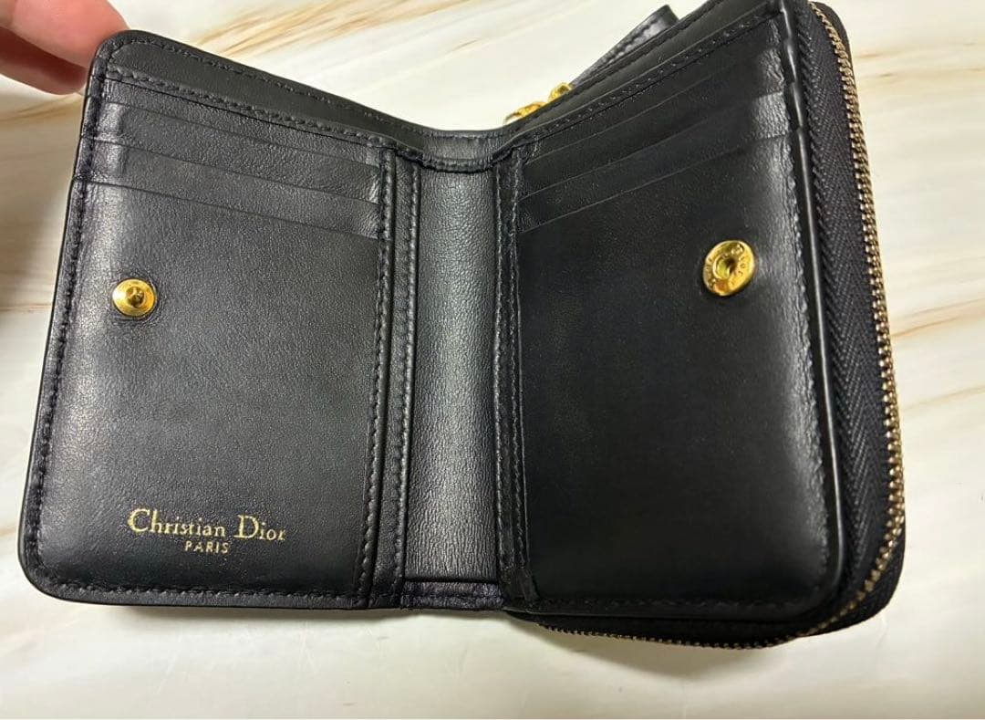 ち*ろ様 Dior スカーレットウォレット ブラック 2つ折り財布