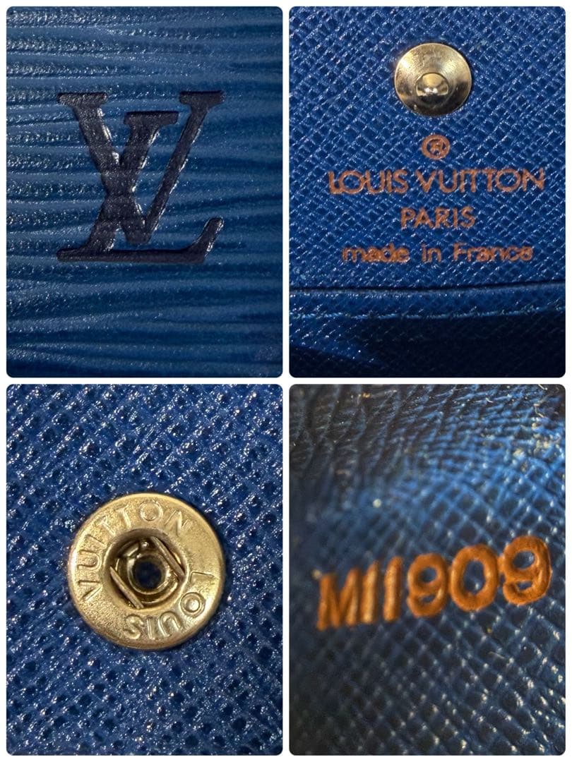【✨良品✨】ルイヴィトン エピ ケース ポルトモネボワット ブルー