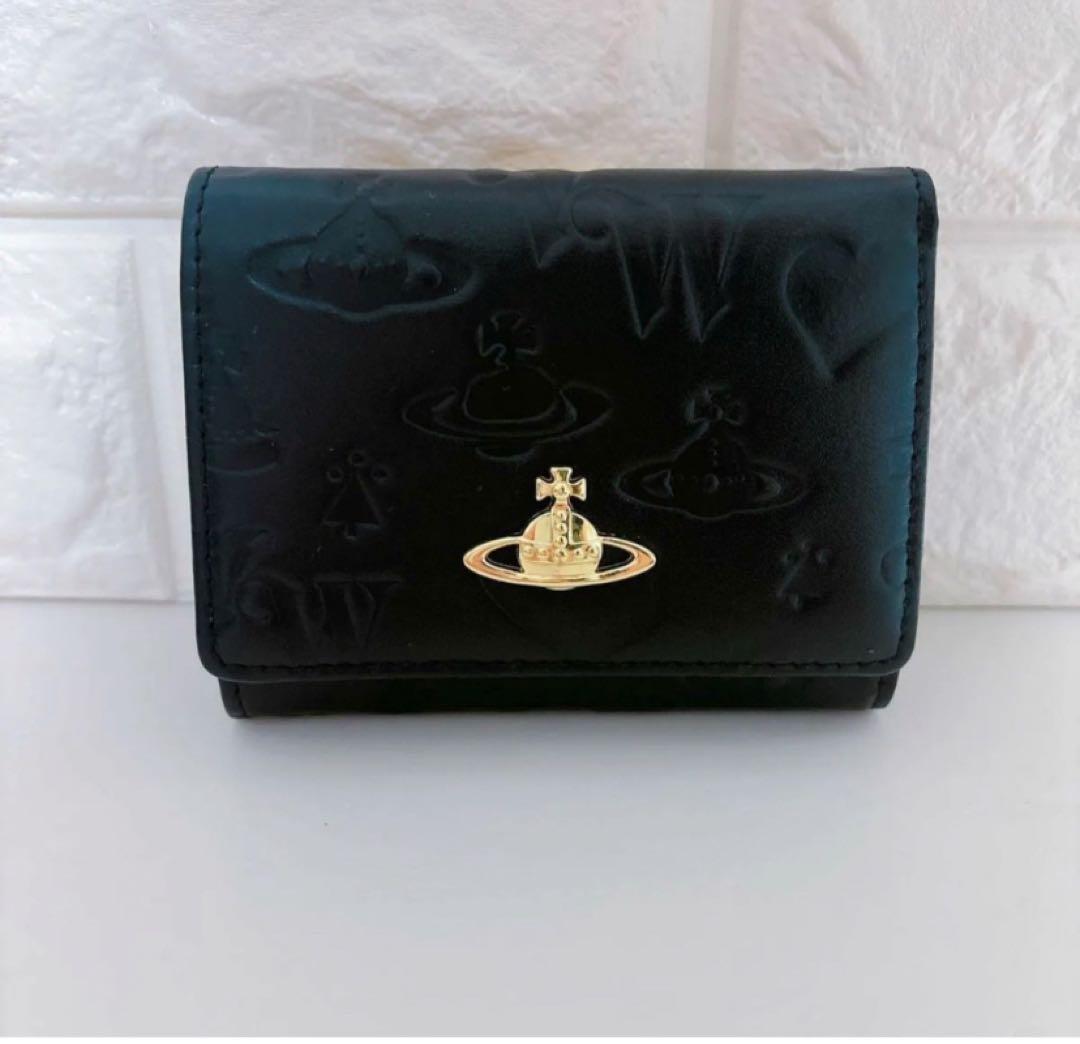 【最新❤︎新品】ヴィヴィアン・ウエストウッド　三つ折り財布 ブラック