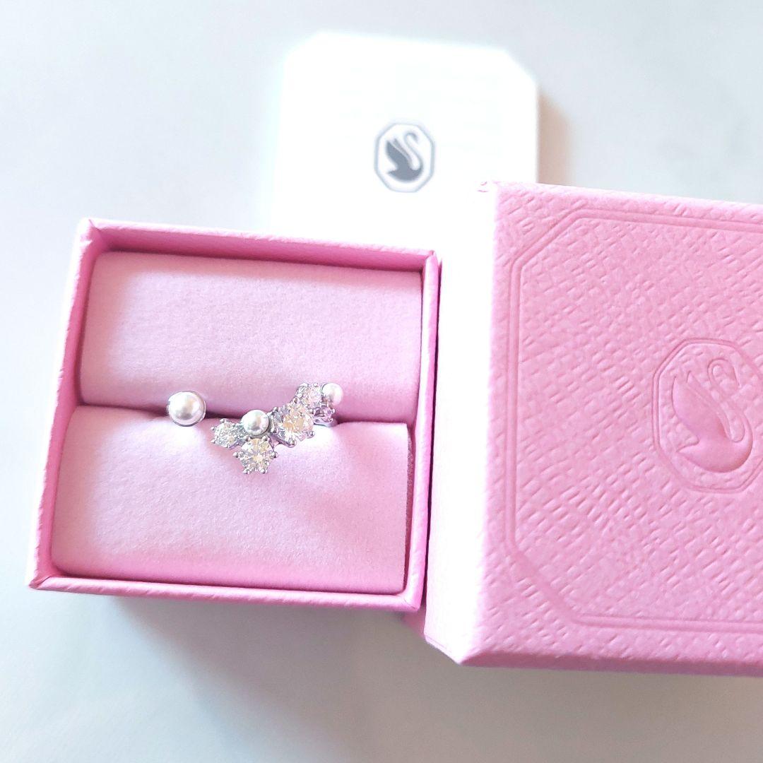 新品SWAROVSKI 55 Constella パール リング スワロフスキー