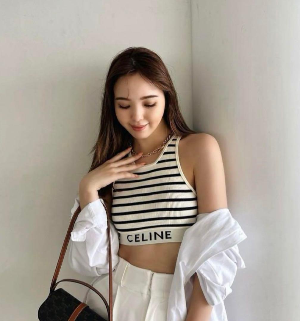 【未使用美品／国内購入正規品】CELINE セリーヌ　タンクトップ　ストライプ