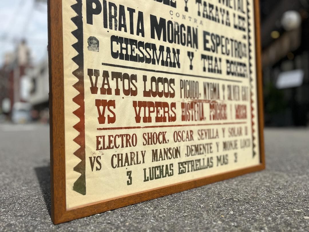 超希少☆ルチャリブレ／メキシカンプロレス／トラックファニチャー／ポスターフレーム