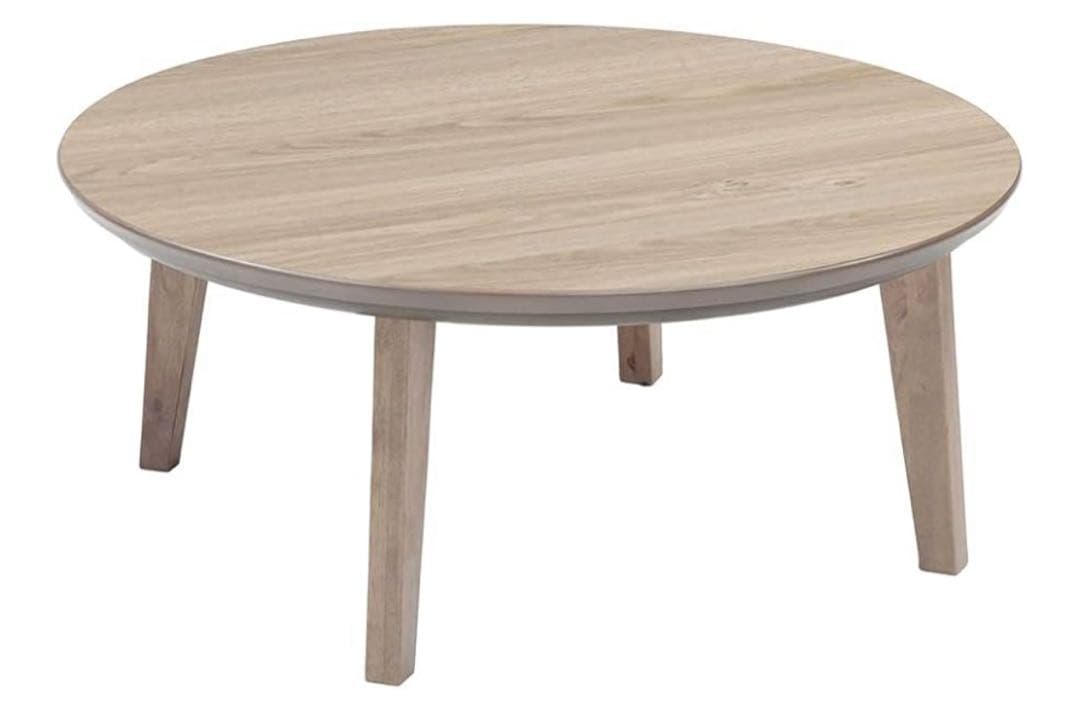 円形こたつ 90cm ホワイトウォッシュ 丸型 こたつテーブ