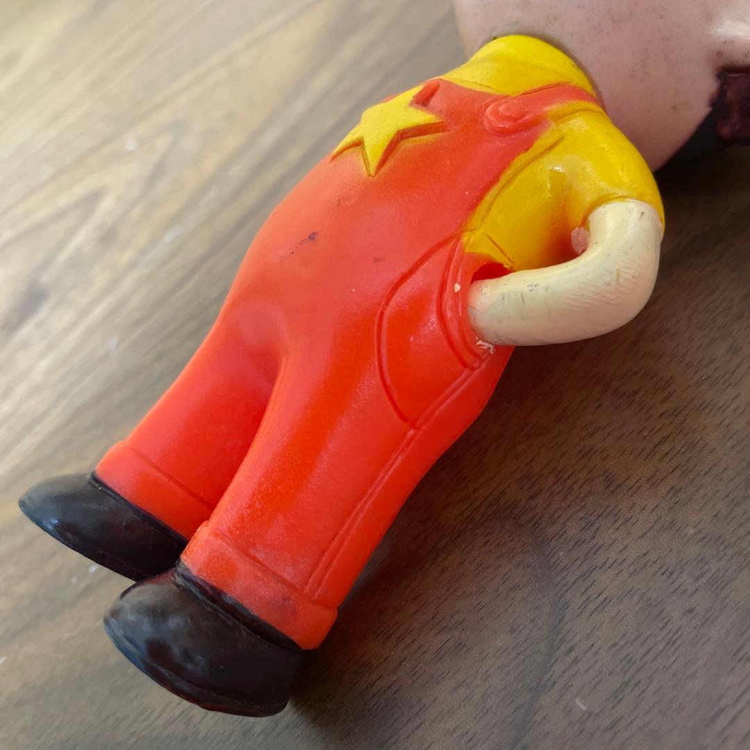 昭和40年頃 大きな 星ペコ 12.5cm 不二家 ペコちゃん 人形　ソフビ