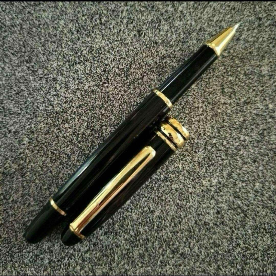高級マイスターゴールド 163 ローラーボール　キャップ式ボールペン　ギフト m