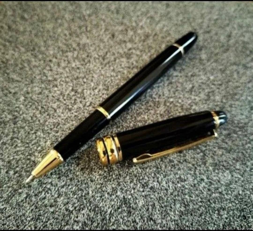 高級マイスターゴールド 163 ローラーボール　キャップ式ボールペン　ギフト m