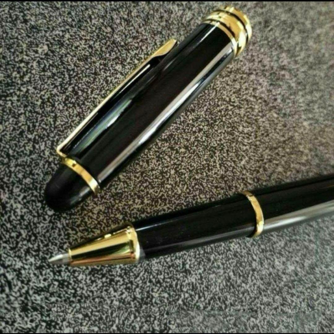 高級マイスターゴールド 163 ローラーボール　キャップ式ボールペン　ギフト m