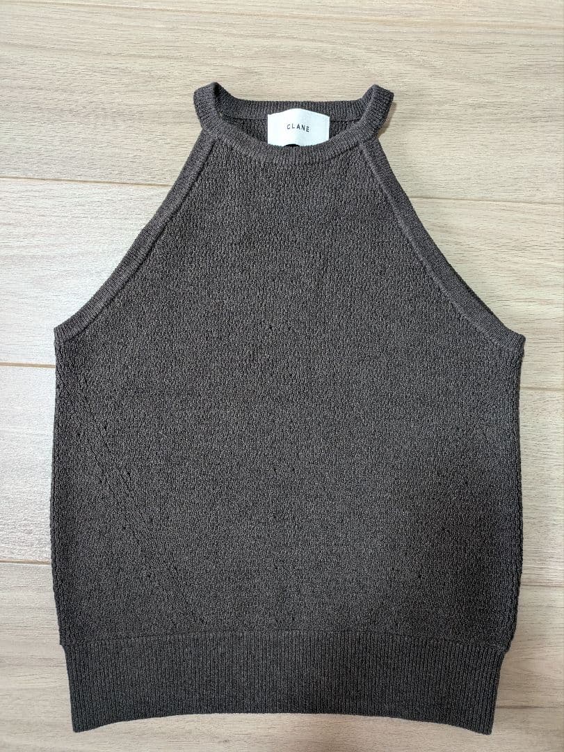 【新品】CLANE アメリカンスリーブニットトップス