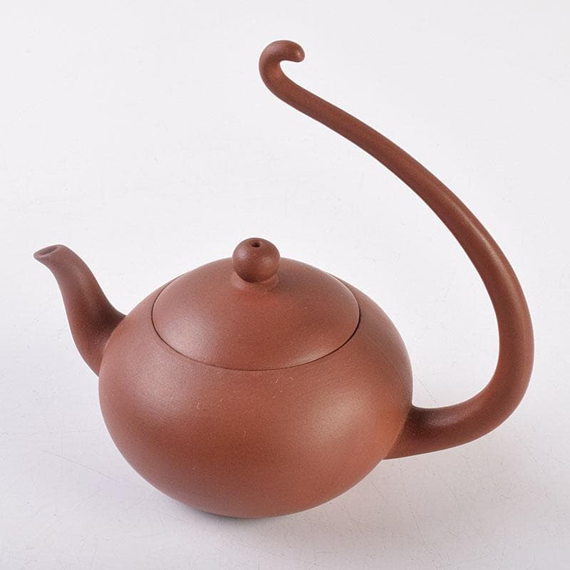 中国　紫砂　朱泥　急須　茶壷　在銘　V　R9047