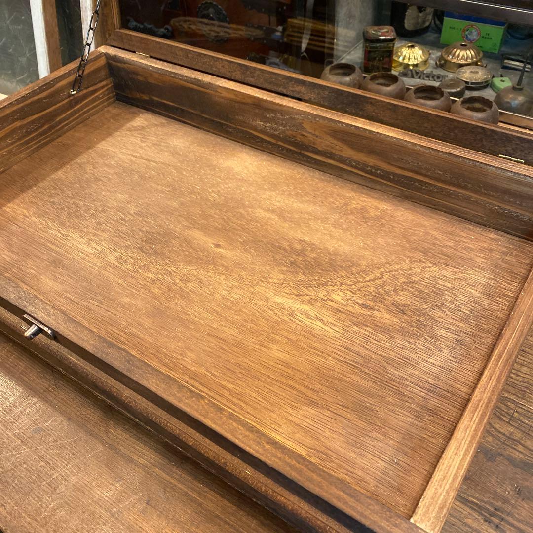 大きめ木製ガラスディスプレイケース