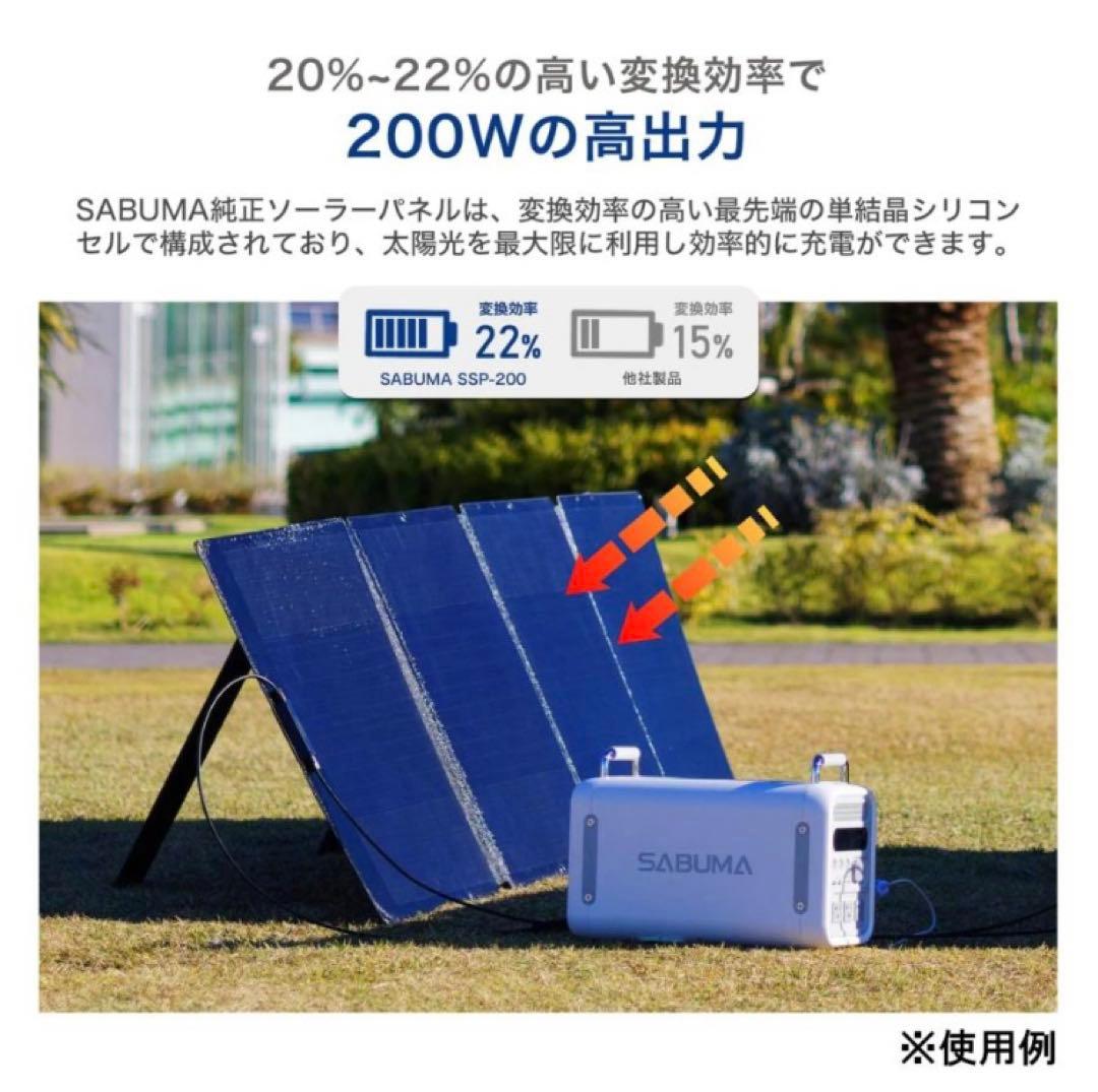 【未使用品】SABUMA ソーラーパネル SSP-200 200W 収納バッグ付