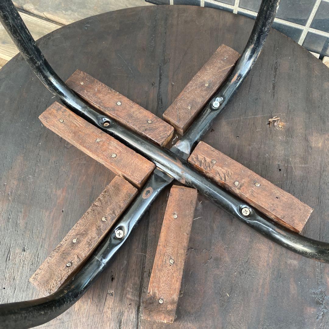 ヴィンテージテーブル 木彫 ガラス天板 インテリア 店舗什器 アフリカ アジア