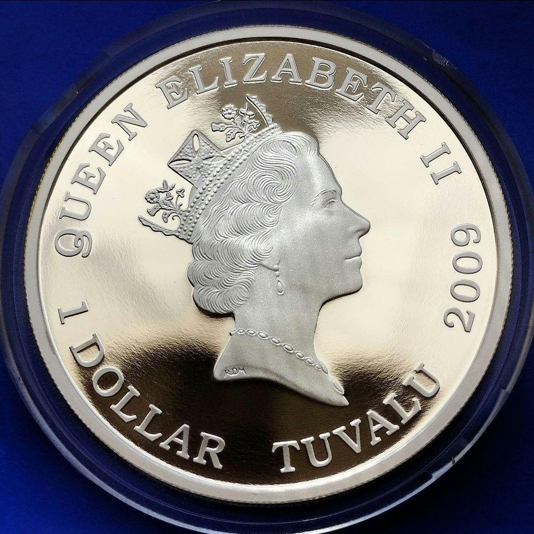 バービー50周年記念カラー1ドル銀貨（2009年ツバル）