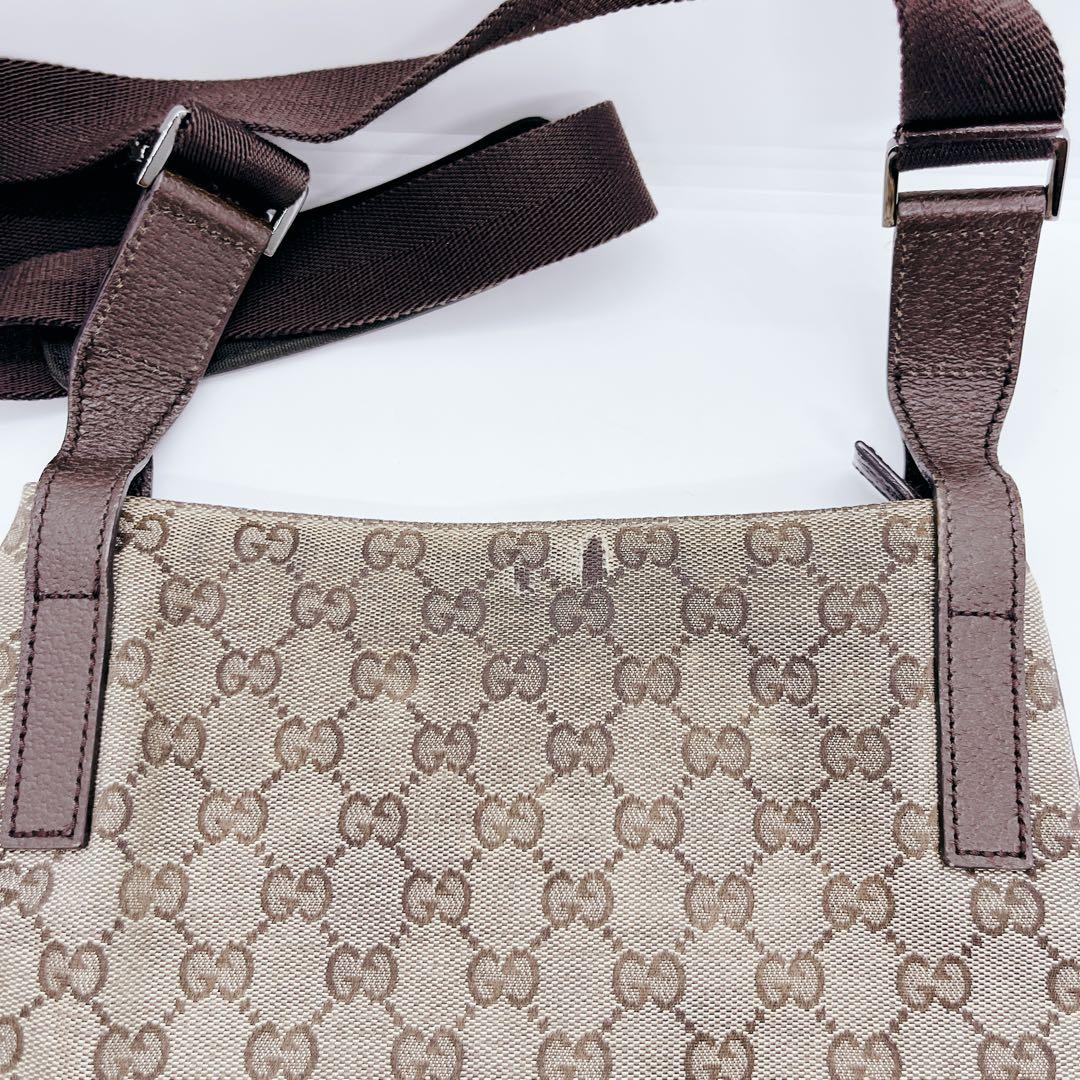 GUCCI GG柄キャンバス ショルダーバッグ ベージュ 122793