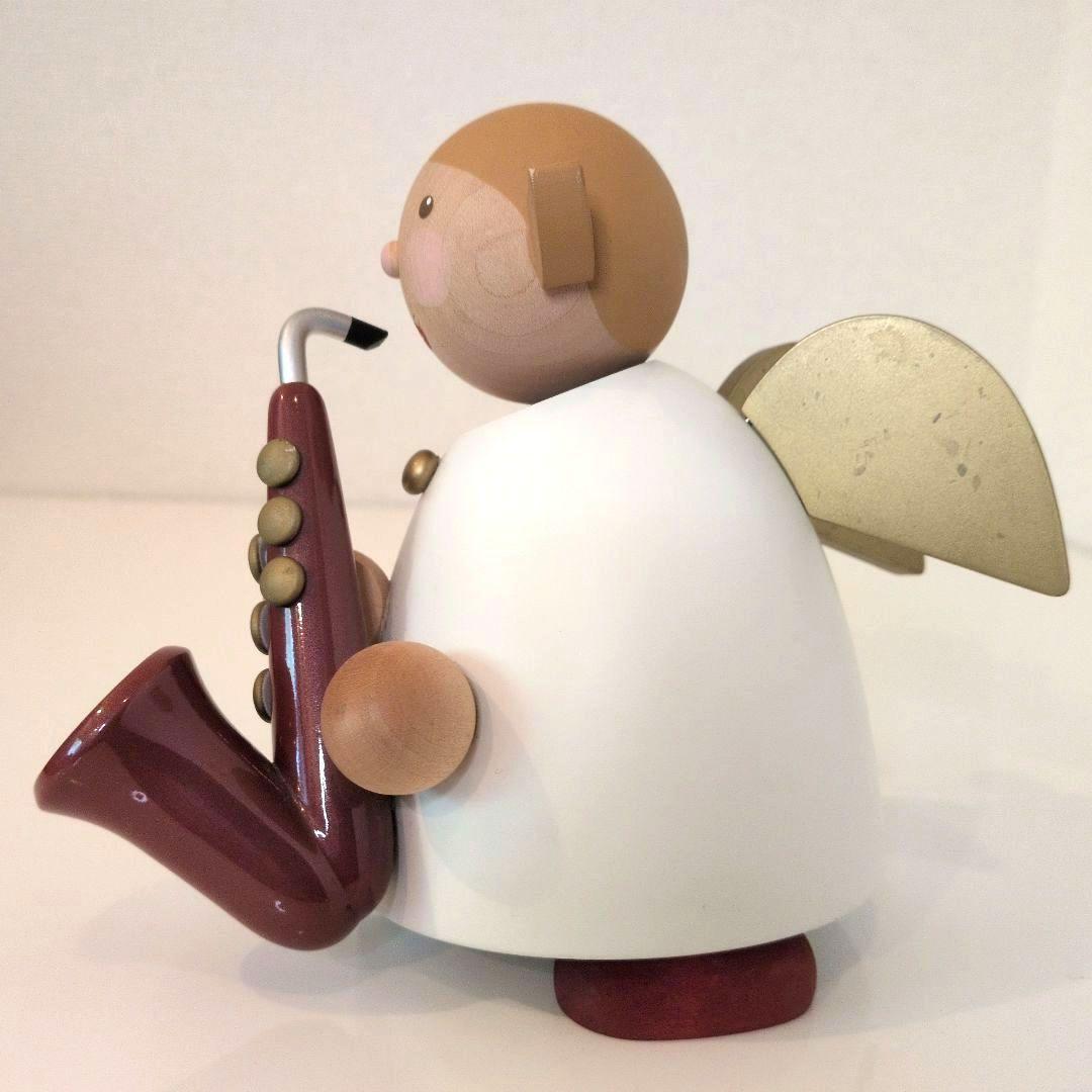 ギュンター・ライヒェル 木製人形 サクソフォンを吹く天使