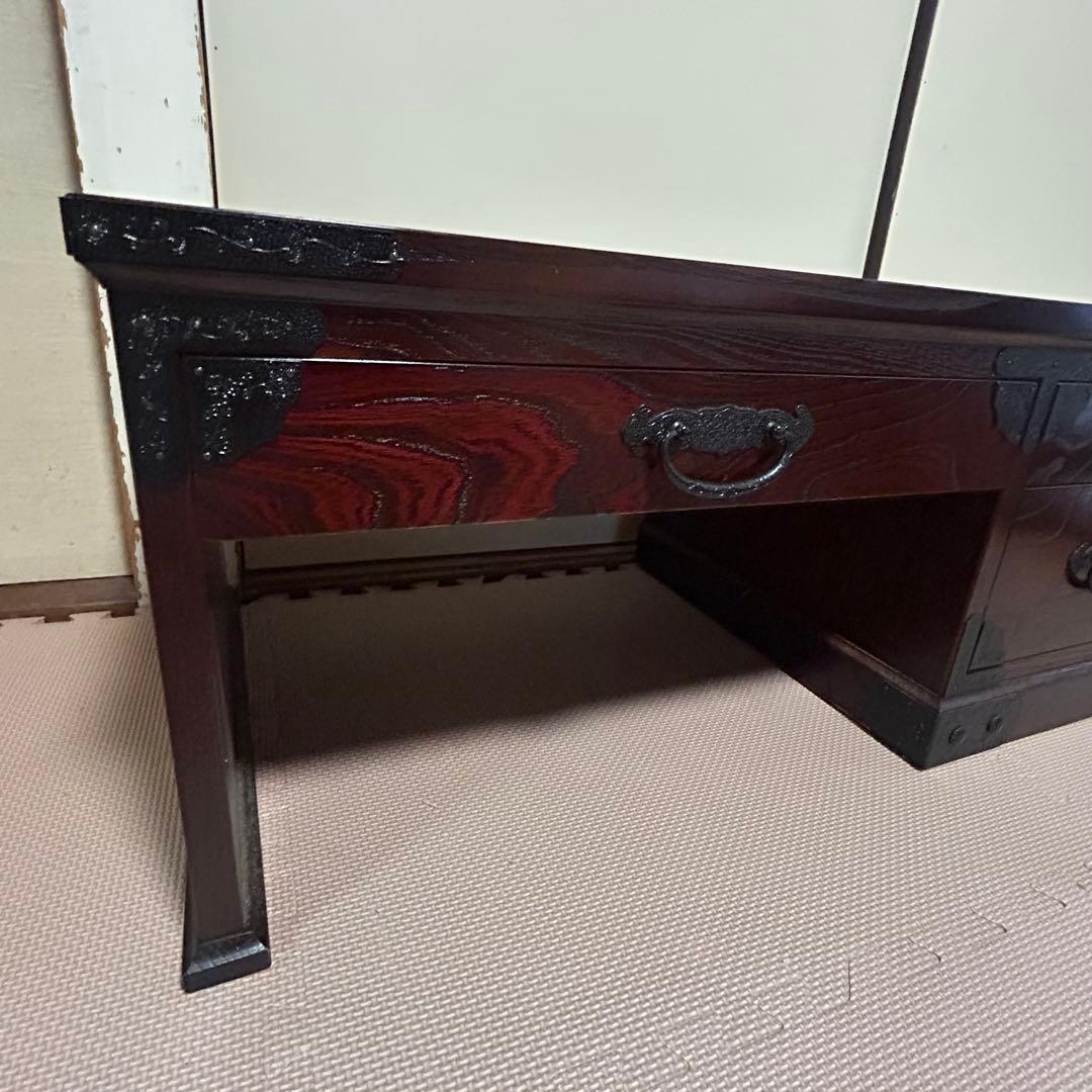 筑後民芸　民芸家具　和風 文机 卓上デスク 90cm幅 88cm