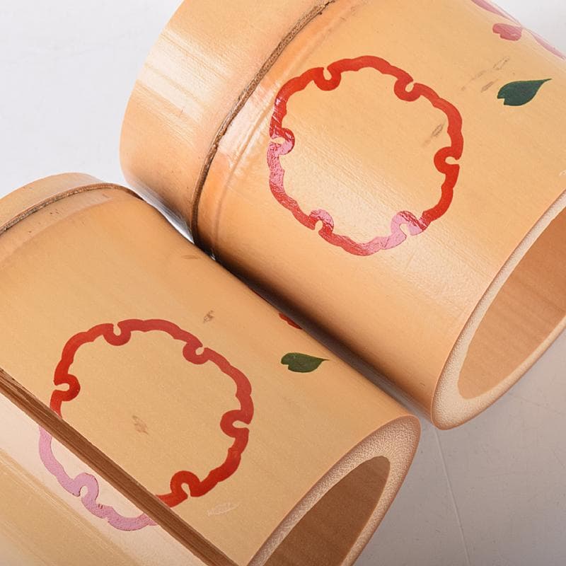 茶道具　古竹　雪月花　蓋置　一双　裏千家十四代淡々斎極め箱　V　R7979