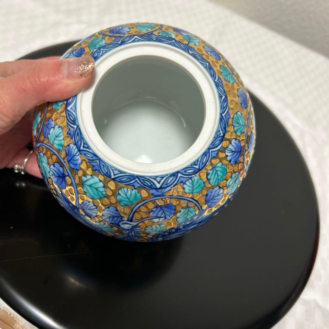 肥前有田焼　金彩鳳凰香炉　喜多川参天