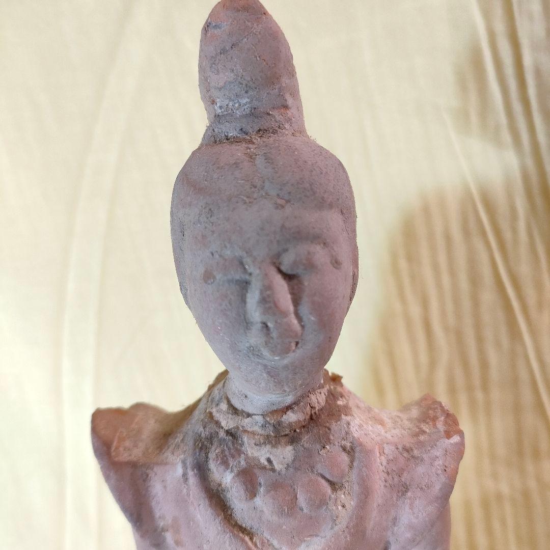 加彩人物俑　中国古陶　古玩　楽人　官女