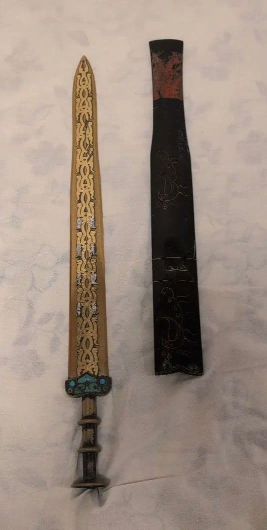 【最終値下】金銀象嵌青銅剣 鞘付き 2