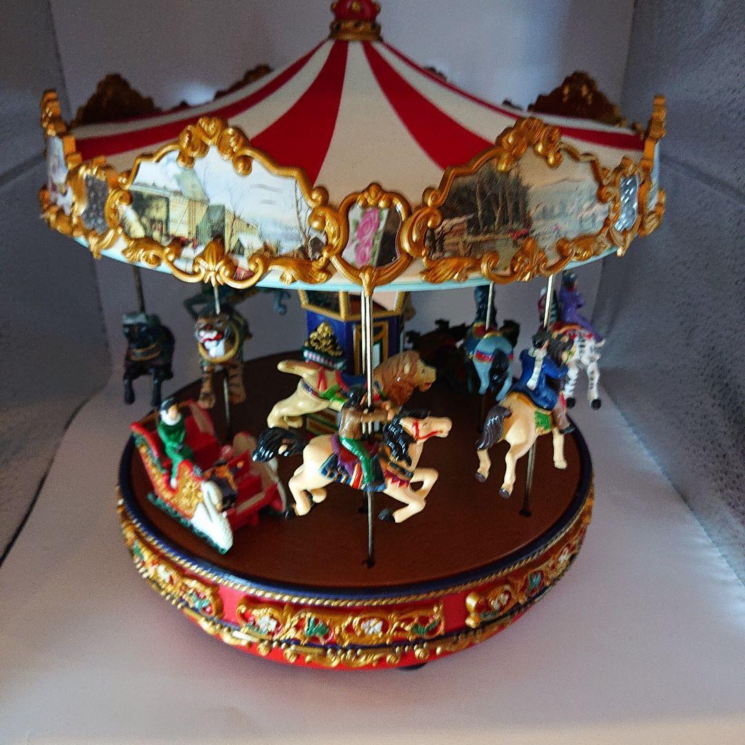 アメリカ☆ミスタークリスマス、メリーゴランドオルゴール☆ゴールドラベル