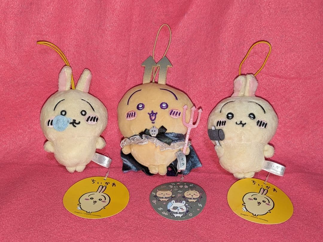 ♡美品♡ちいかわ♡ハチワレ・ラッコお師匠＆うさぎ♡ぬいぐるみマスコット♡グッズ♡