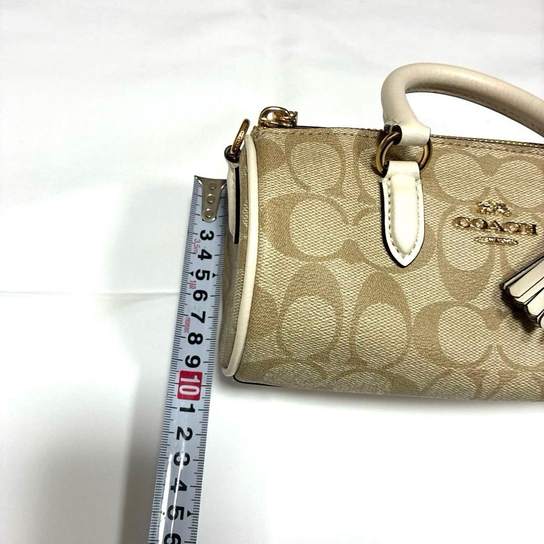 coach ミニ　ショルダー　ベージュホワイト　新品