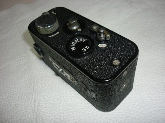極希少 完動品 昭和25年◆ミッキー35 ベークライト豆カメラ ボルタ判35ｍｍ