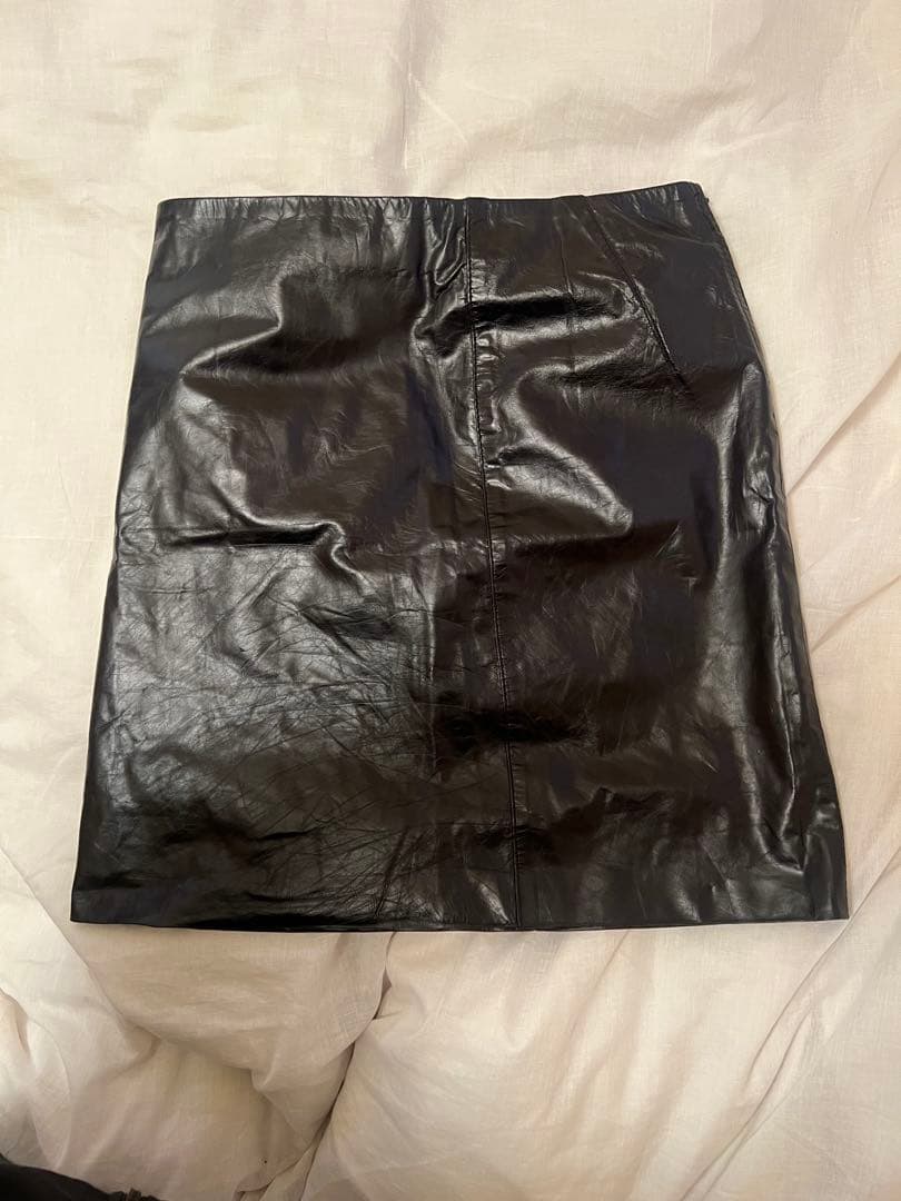 スカート ann demeulemeester leather skirt