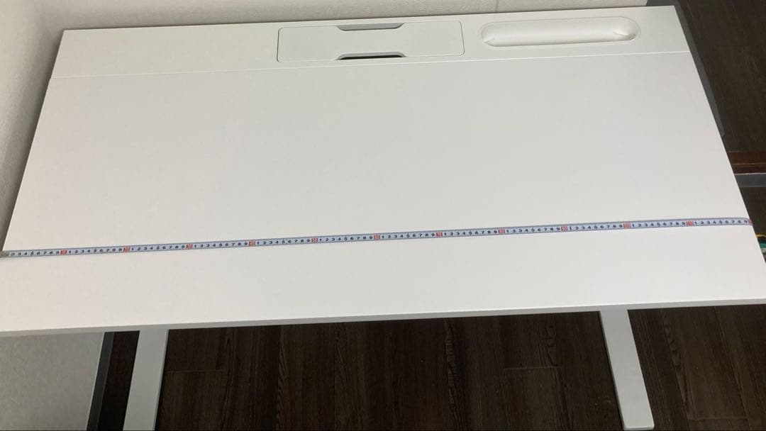 デスク IKEA ミッツォーン 120×60 ホワイト 高さ調節可能デスク