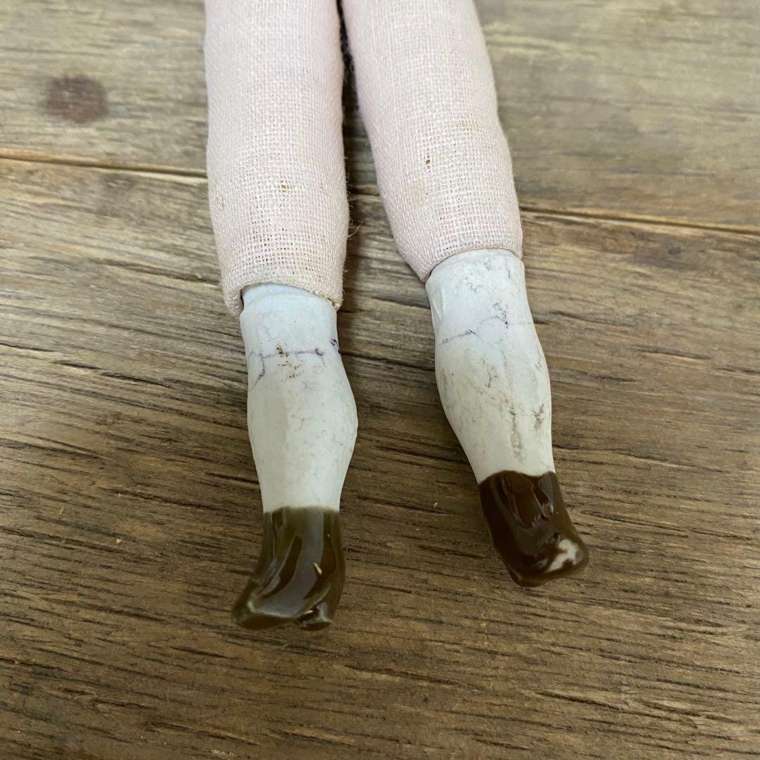 ドイツアンティーク チャイナヘッドドール 18.5cm ブロンド