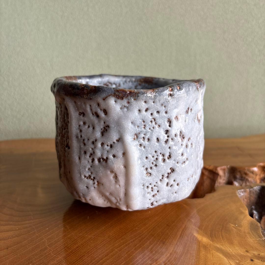 志野焼 小崎一陽造 抹茶碗 茶道具 共箱(54m)