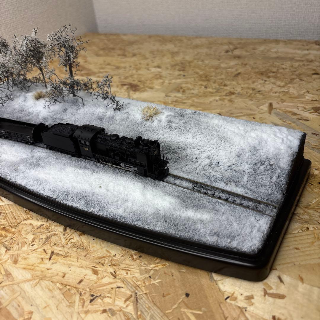 【ケースあり】N保管用ジオラマ「白雪の軌道」—静寂に佇む冬景色ベース—