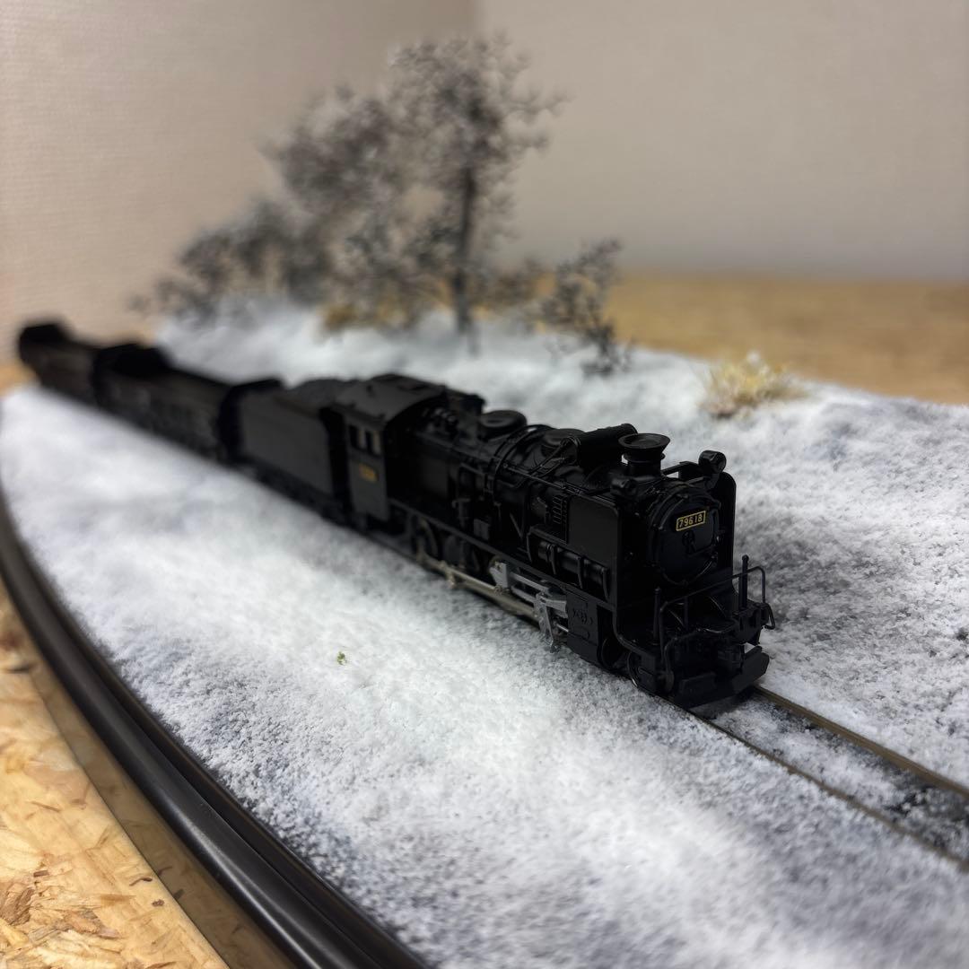 【ケースあり】N保管用ジオラマ「白雪の軌道」—静寂に佇む冬景色ベース—