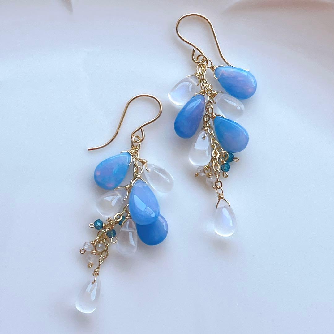 プルメリア◆ウォーターメロントルマリン ブレスレット✧14kgf