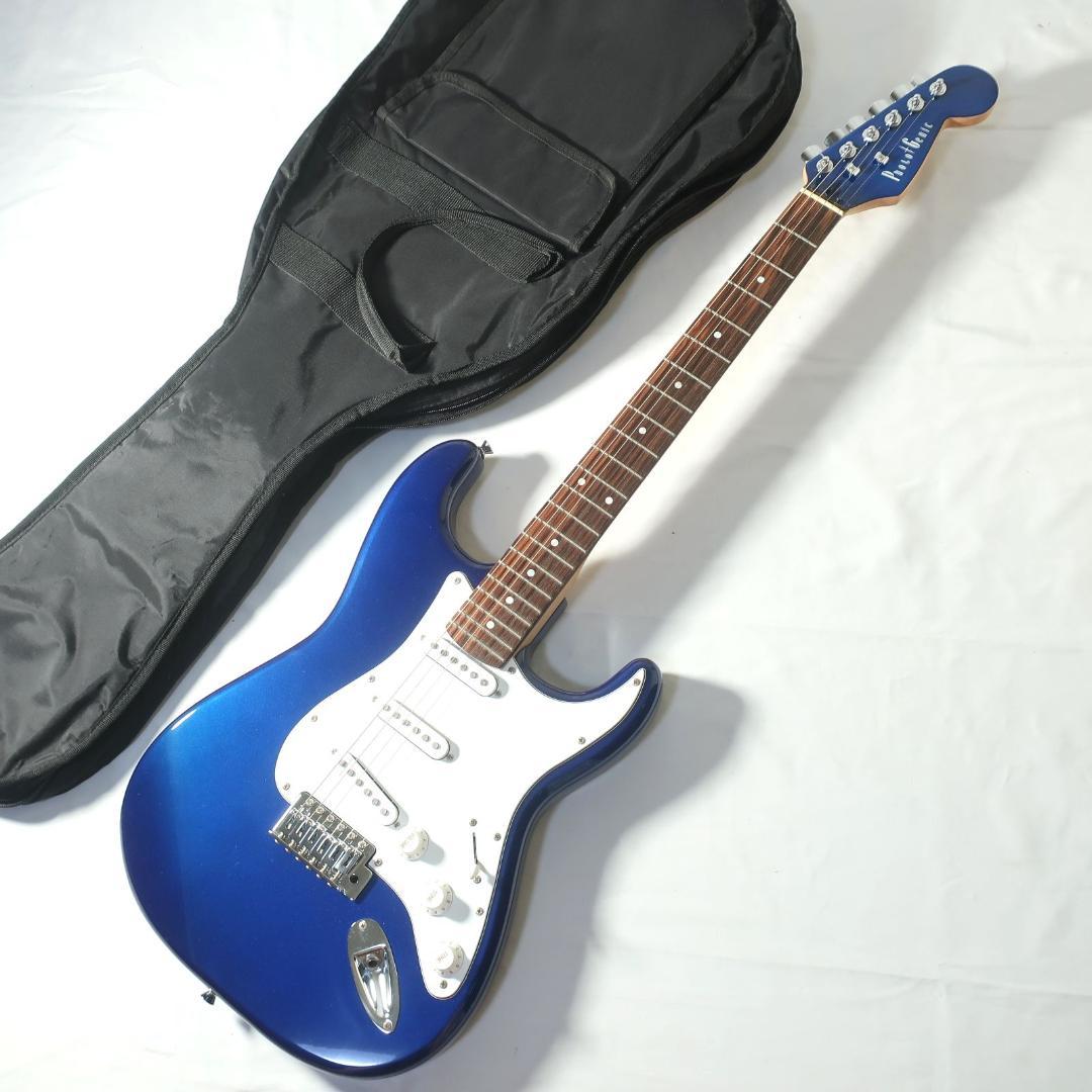 美品 Photogenic ストラトタイプ エレキギター ブルー ケース付
