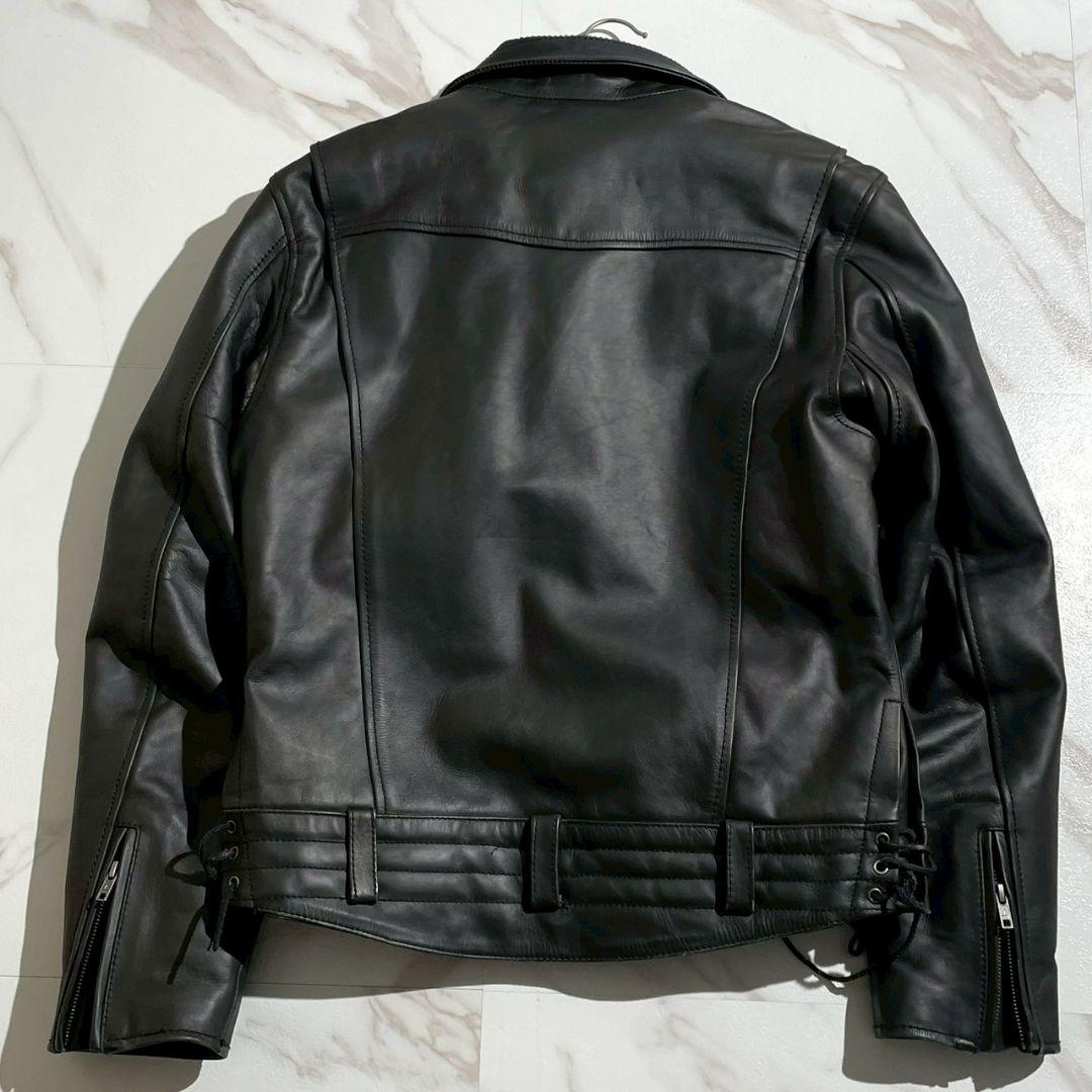 リューグーレザーズ ライダース 牛革 ライナー脱着 G-1 中綿 ブラック XL