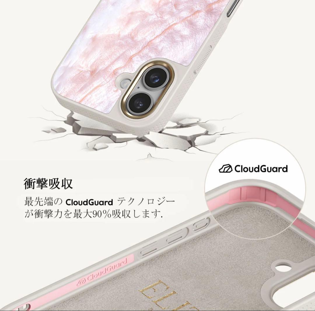 新品）BURGA マーブル模様 iPhone16ケース　高級ライン