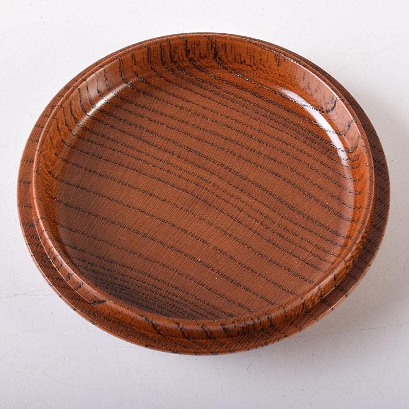 茶道具　川端近左作　太閤桐絵　欅拭漆香合　共布共箱　Ｖ　7703