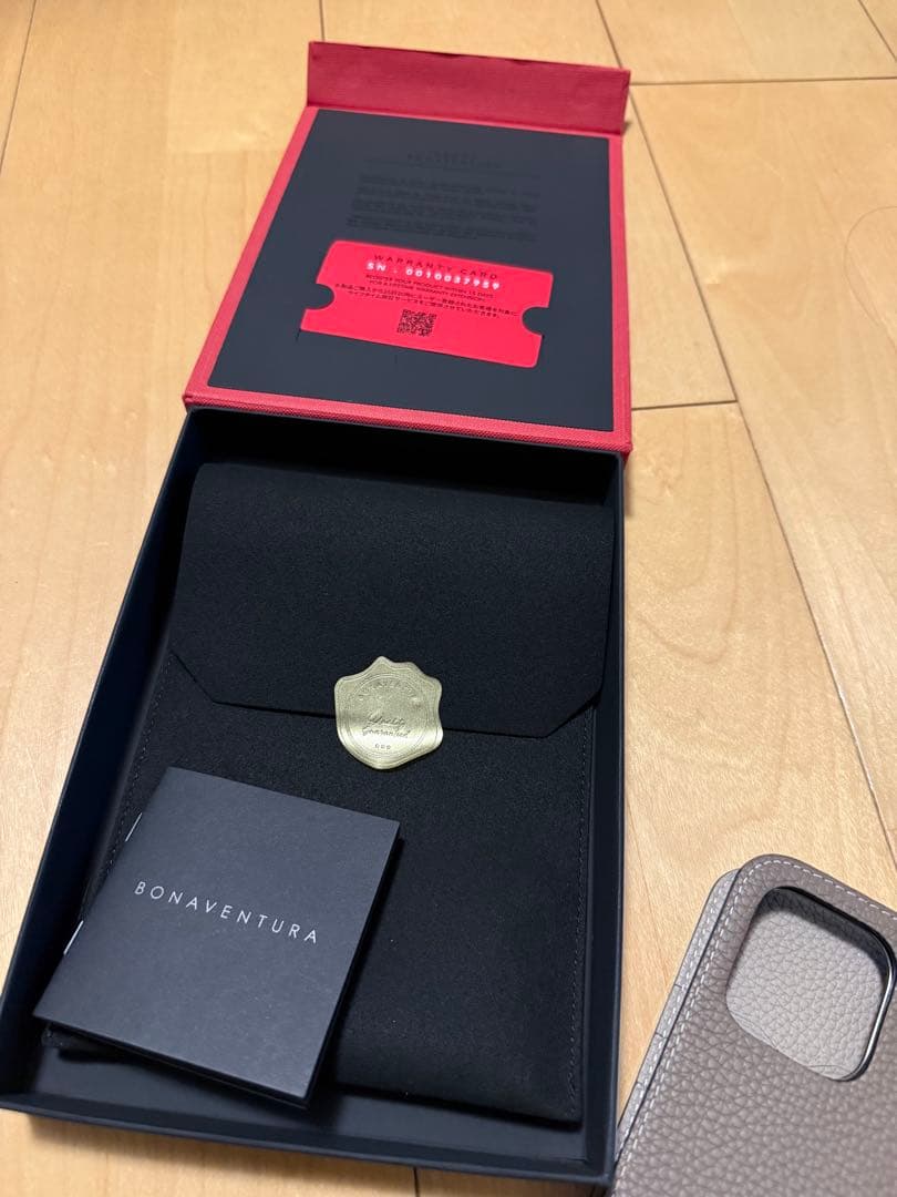 BONAVENTURA iPhone 13 Pro フリップケース グレー