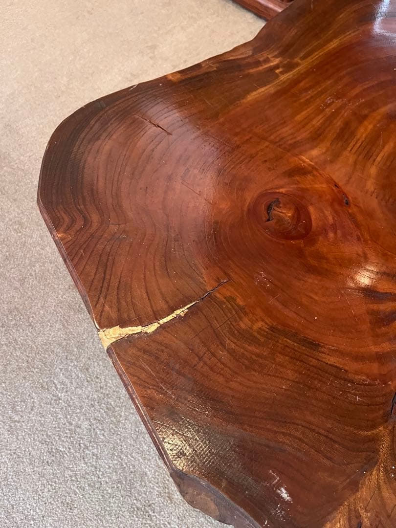 アンティーク　座卓　天然木　自然な木の形　レトロ　和風