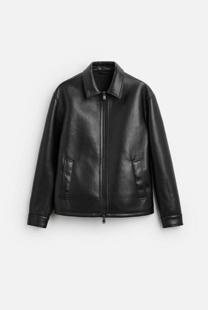 ZARA ザラ　フェイクレザージャケット　XLサイズ